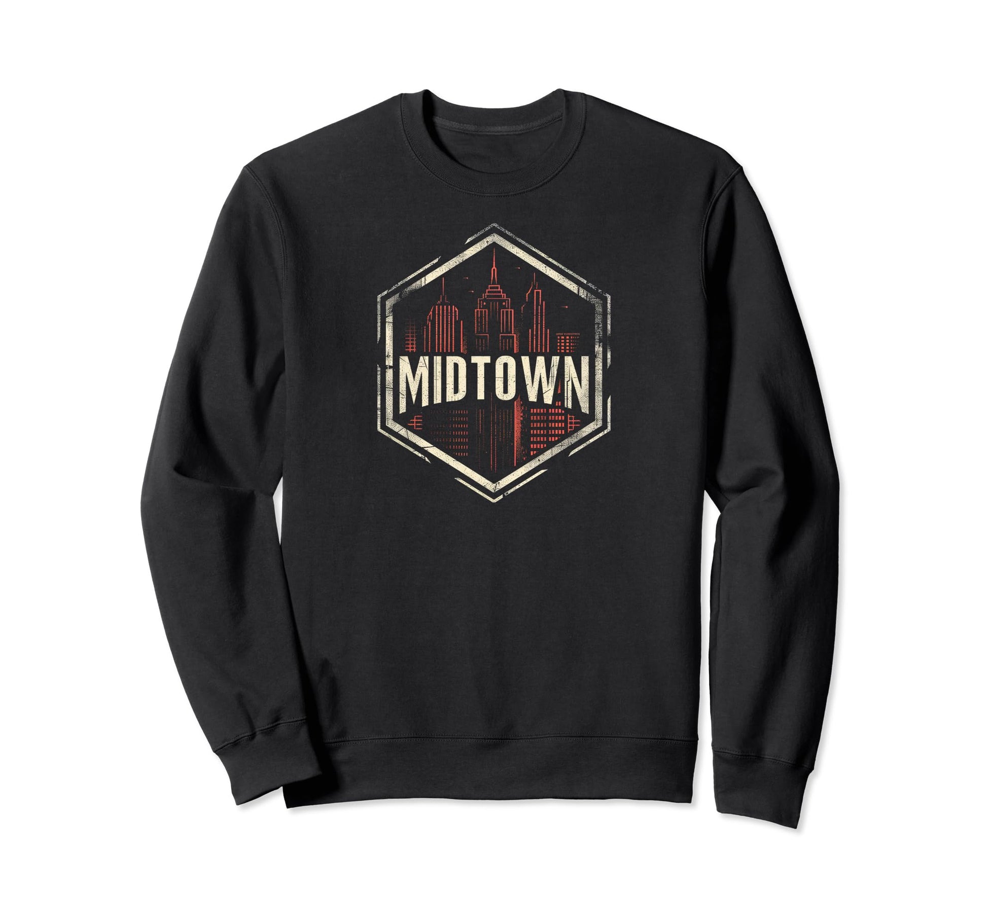 Midtown Grit 90S Grunge Sweatshirt - Fun Novelty Design Men Women - T-Shirt, Sweatshirt, Hoodie