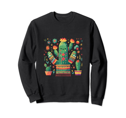 Cactus Serape Succulent Plant Cacti Sweatshirt - Novelty Apparel Unisex - T-Shirt, Sweatshirt, Hoodie