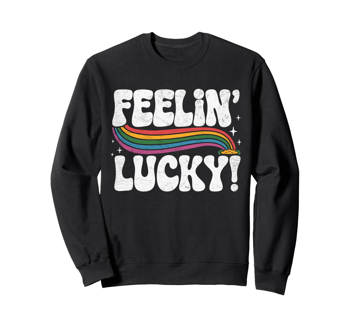 St Patricks Day Lucky Rainbow Parade Sweatshirt - Minimalist Print Unisex - T-Shirt, Sweatshirt, Hoodie