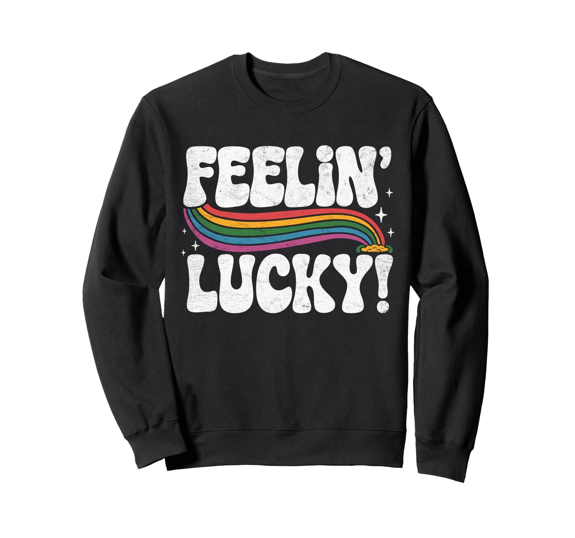 St Patricks Day Lucky Rainbow Parade Sweatshirt - Minimalist Print Unisex - T-Shirt, Sweatshirt, Hoodie