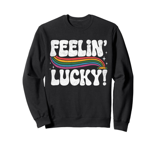 St Patricks Day Lucky Rainbow Parade Sweatshirt - Minimalist Print Unisex - T-Shirt, Sweatshirt, Hoodie