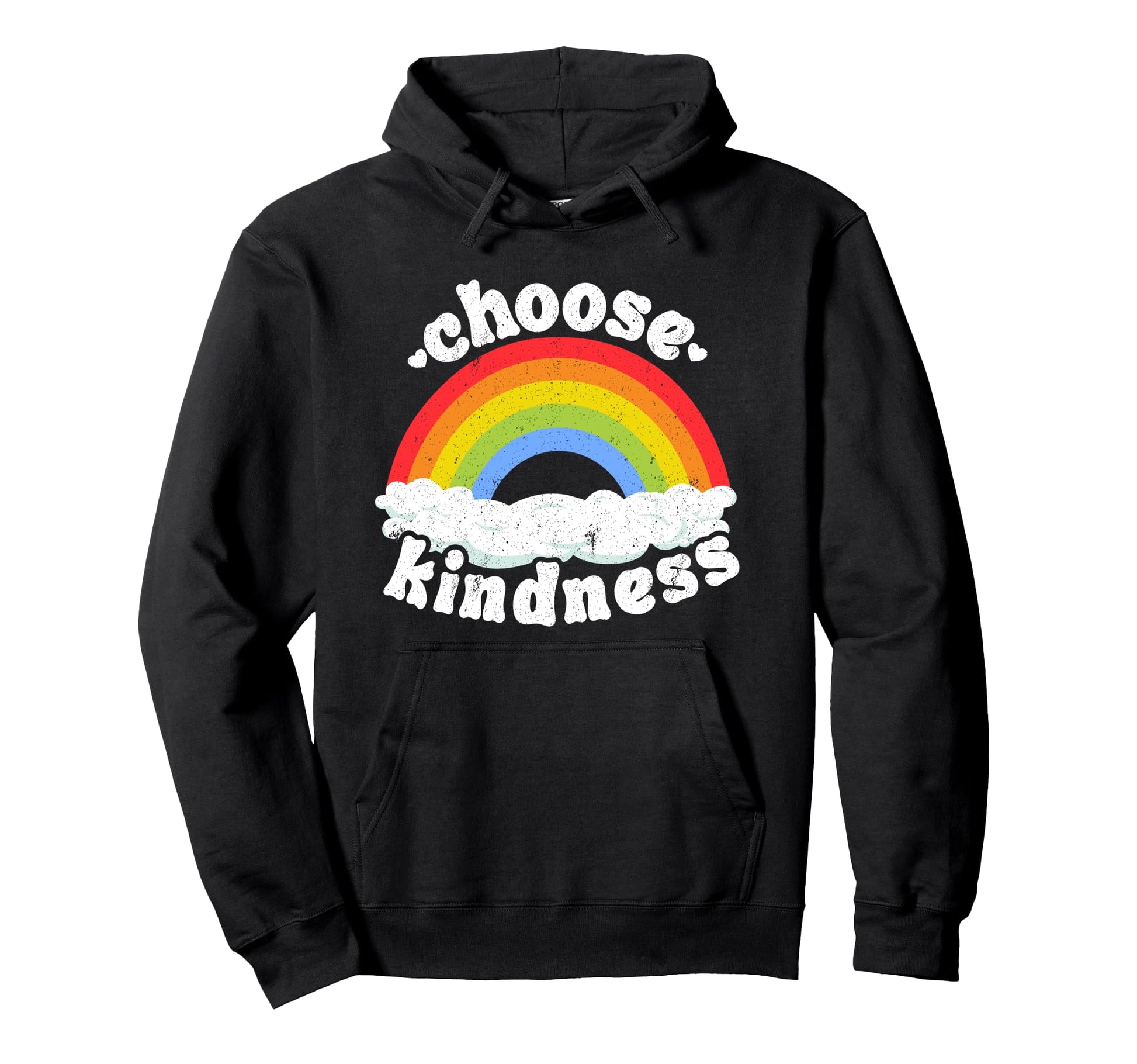 Positive Anti Bullying Rainbow Peace Hoodie - Streetwear Style Men Women - T-Shirt, Sweatshirt, Hoodie