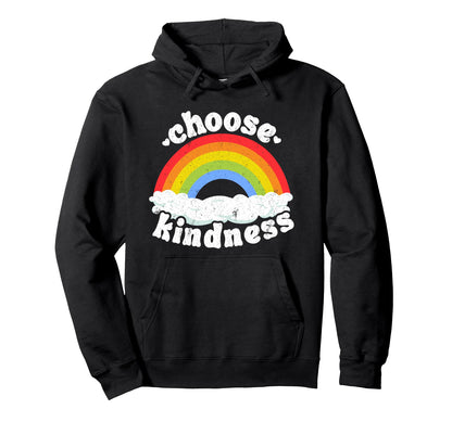 Positive Anti Bullying Rainbow Peace Hoodie - Streetwear Style Men Women - T-Shirt, Sweatshirt, Hoodie