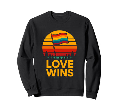Gay Pride Month Love Wins Rainbow Sweatshirt - Custom Art Print Men Women - T-Shirt, Sweatshirt, Hoodie