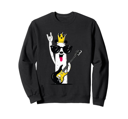 Panda Guitar Player Rock Music Sweatshirt - Fun Novelty Design Men Women - T-Shirt, Sweatshirt, Hoodie