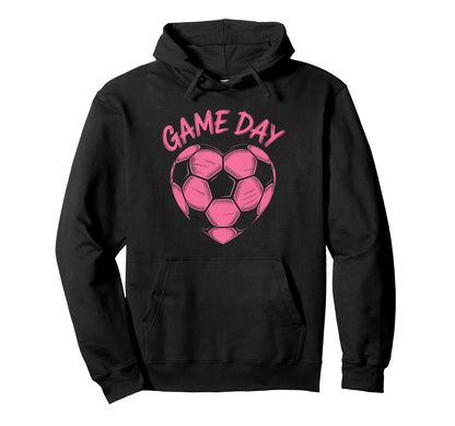 Womens Soccer Game Day Ladies Heart Hoodie - Aesthetic Graphic Unisex - T-Shirt, Sweatshirt, Hoodie