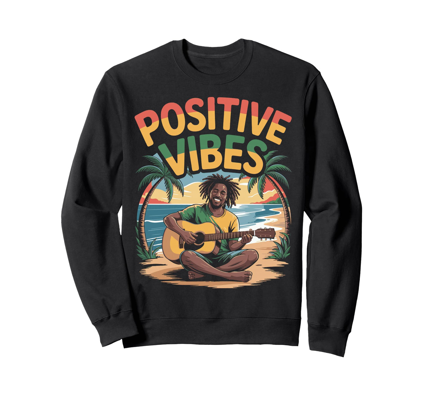 Reggae Music Vibes Jamaican African Sweatshirt - Trendy Graphic for Adults - T-Shirt, Sweatshirt, Hoodie