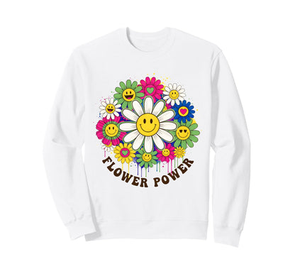 Flower Power Daisy Floral Gifts Sweatshirt - Streetwear Style for Adults - T-Shirt, Sweatshirt, Hoodie