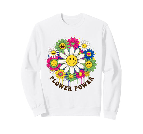 Flower Power Daisy Floral Gifts Sweatshirt - Streetwear Style for Adults - T-Shirt, Sweatshirt, Hoodie