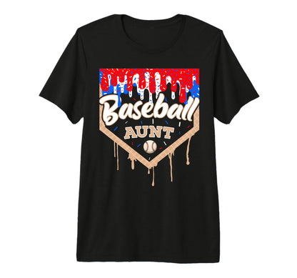 Baseball Drip Aunt Ice Cream Home T-Shirt - Minimalist Print for Adults - T-Shirt, Sweatshirt, Hoodie