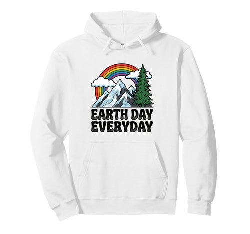 Earth Day Everyday Rainbow Mountain Hoodie - Trendy Graphic Men Women - T-Shirt, Sweatshirt, Hoodie