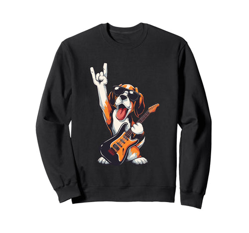 Rock Dog Funny Animal Musician Sweatshirt - Fun Novelty Design for Adults - T-Shirt, Sweatshirt, Hoodie