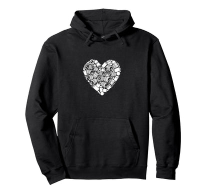 Camera Lens Heart Dslr Photographer Hoodie - Trendy Graphic Men Women - T-Shirt, Sweatshirt, Hoodie
