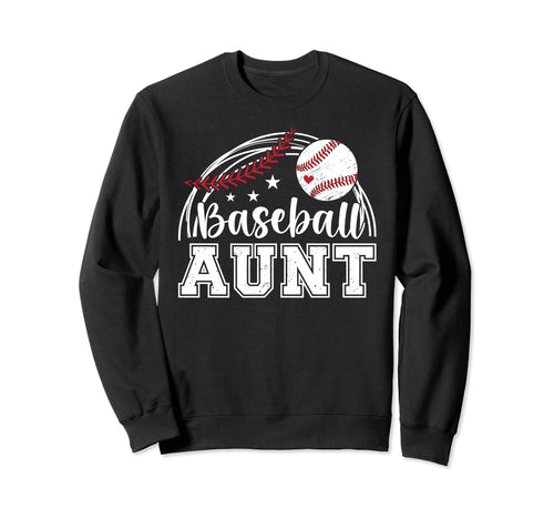Baseball Aunt Proud Auntie Baseball Sweatshirt - Novelty Apparel Men Women - T-Shirt, Sweatshirt, Hoodie