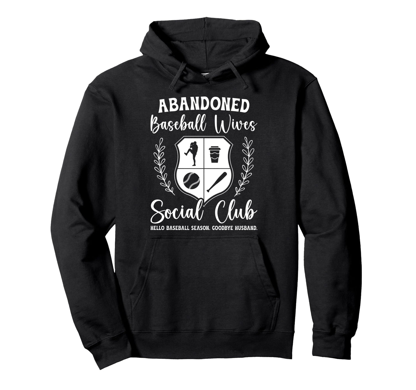Baseball Wives Social Club Wife Baseball Hoodie - Trendy Graphic Unisex - T-Shirt, Sweatshirt, Hoodie