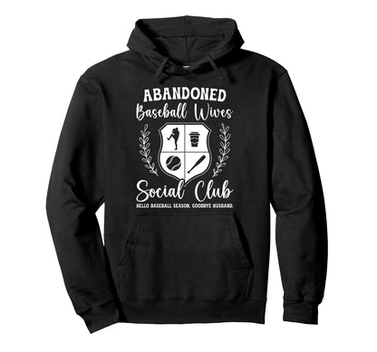 Baseball Wives Social Club Wife Baseball Hoodie - Trendy Graphic Unisex - T-Shirt, Sweatshirt, Hoodie