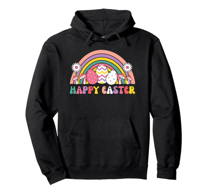 Happy Easter Bunny Rabbit Eggs Hoodie - Fun Novelty Design for Adults - T-Shirt, Sweatshirt, Hoodie