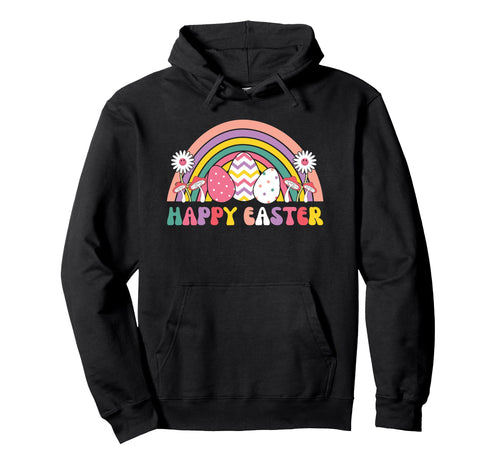 Happy Easter Bunny Rabbit Eggs Hoodie - Fun Novelty Design for Adults - T-Shirt, Sweatshirt, Hoodie
