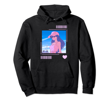 Kawaii Lofi 80S Anime Soft Aesthetic Hoodie - Streetwear Style for Adults - T-Shirt, Sweatshirt, Hoodie