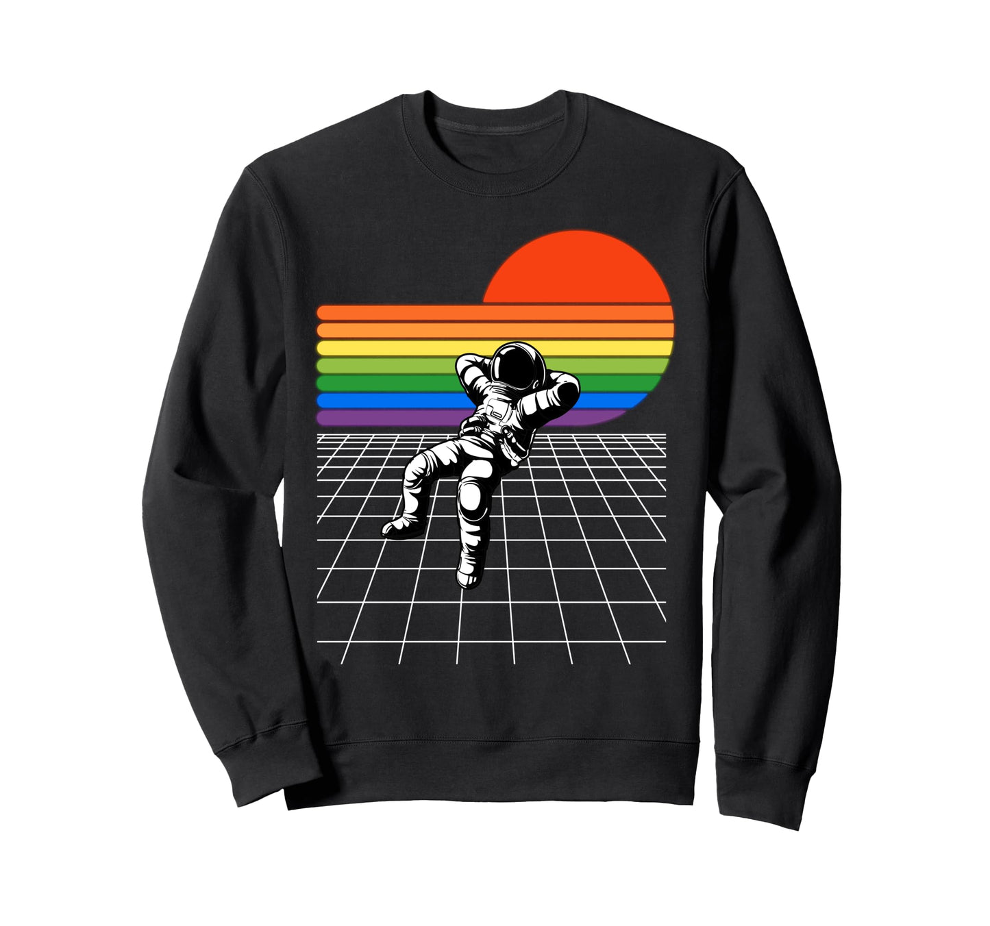 Gay Pride Astronaut Lgbt Rainbow Sweatshirt - Graphic Print Men Women - T-Shirt, Sweatshirt, Hoodie
