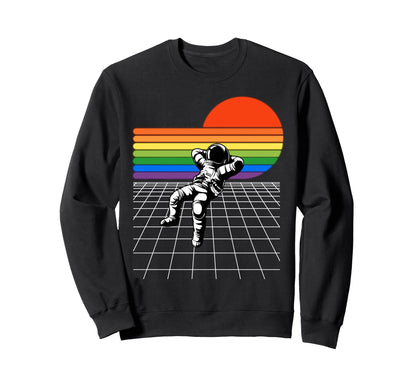 Gay Pride Astronaut Lgbt Rainbow Sweatshirt - Graphic Print Men Women - T-Shirt, Sweatshirt, Hoodie