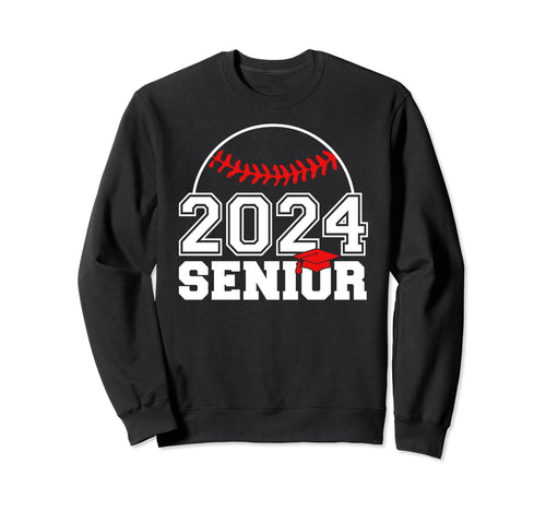 Senior 2024 Baseball Player Class Sweatshirt - Minimalist Print Men Women - T-Shirt, Sweatshirt, Hoodie