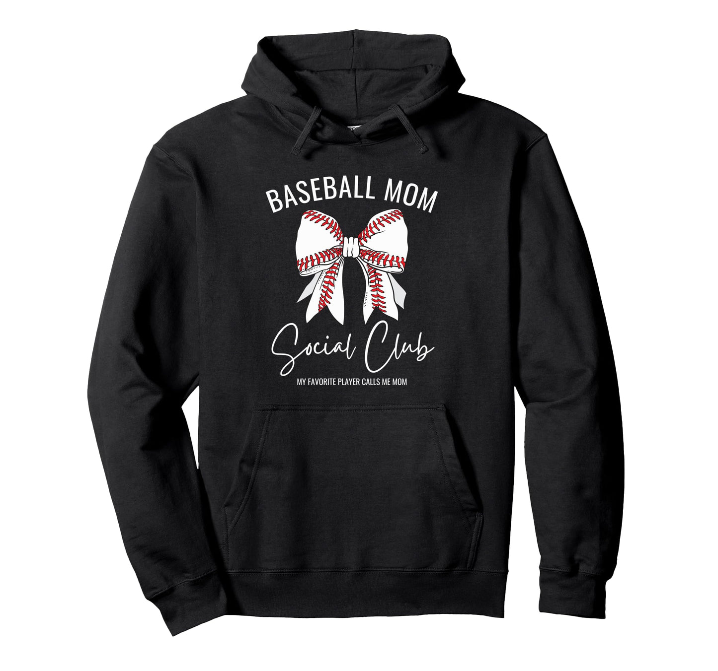 Baseball Mom Social Club Game Day Funny Hoodie - Unique Graphic for Adults - T-Shirt, Sweatshirt, Hoodie