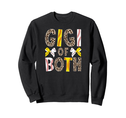 Gigi Both Leopard Softball Baseball Sweatshirt - Aesthetic Graphic Unisex - T-Shirt, Sweatshirt, Hoodie