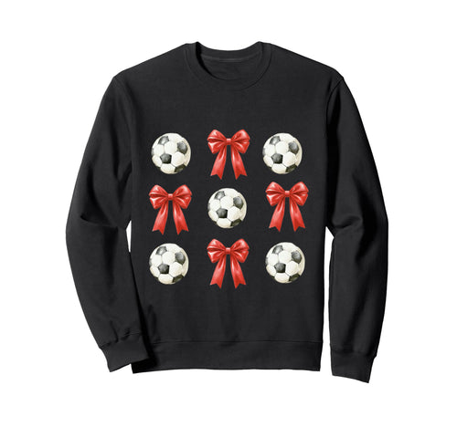 Soccer Mom Red Coquette Bow Sweatshirt - Trendy Graphic Men Women - T-Shirt, Sweatshirt, Hoodie