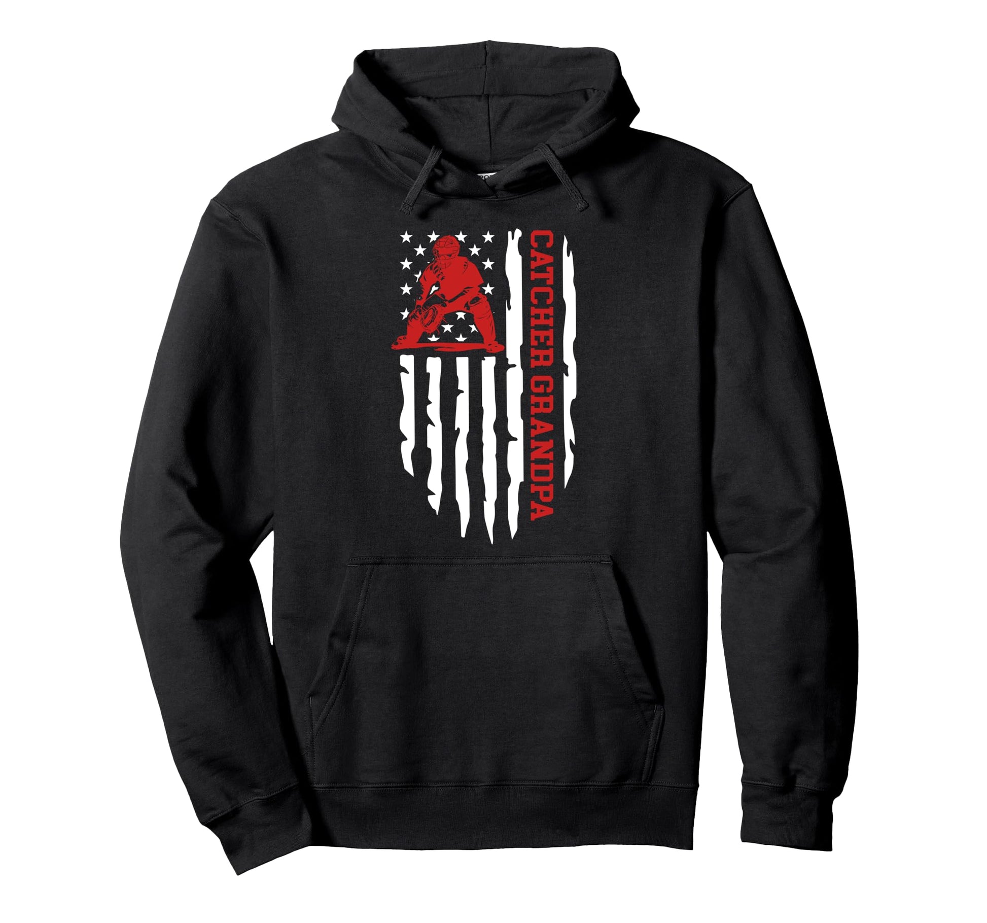 Baseball Catcher Grandpa Baseball Hoodie - Aesthetic Graphic for Adults - T-Shirt, Sweatshirt, Hoodie
