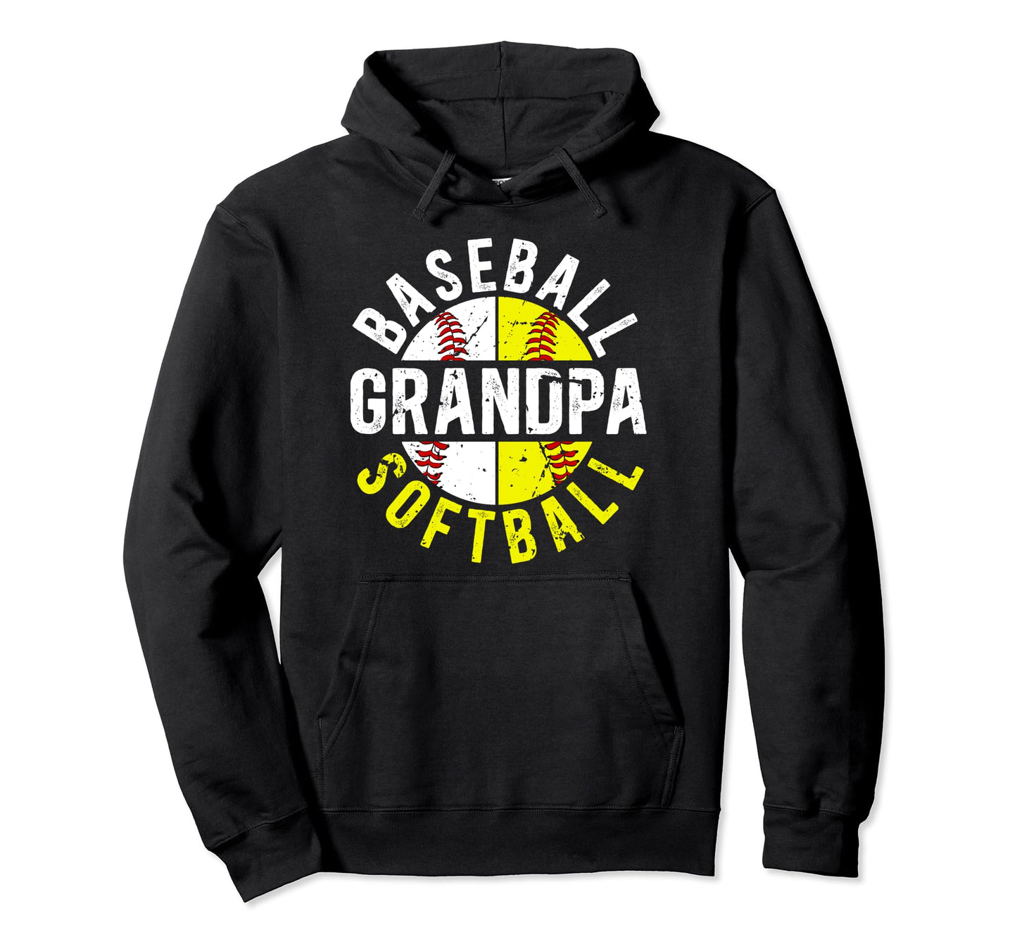 Baseball Softball Grandpa Softball Hoodie - Trendy Graphic Men Women - T-Shirt, Sweatshirt, Hoodie