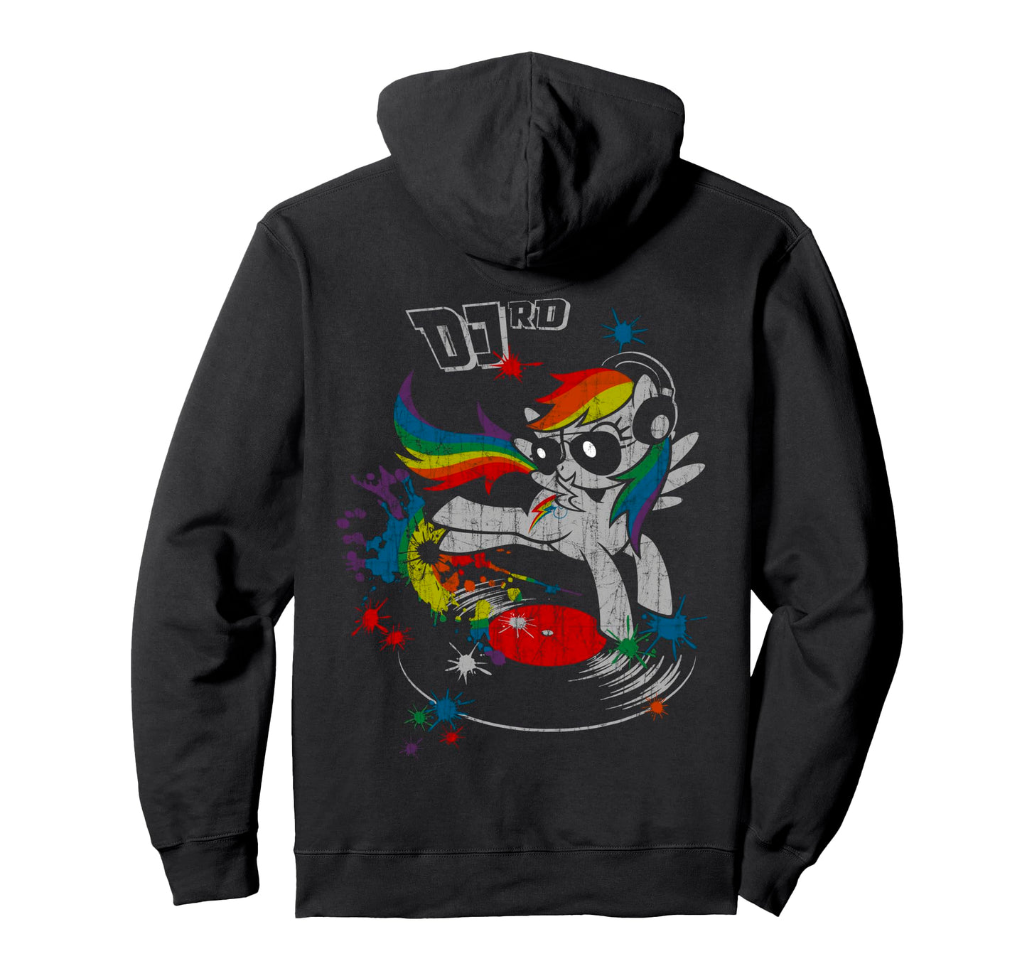 Dj Rd Rainbow Dash Fluttershy Rarity Hoodie - Custom Art Print Men Women - T-Shirt, Sweatshirt, Hoodie