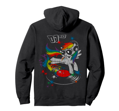 Dj Rd Rainbow Dash Fluttershy Rarity Hoodie - Custom Art Print Men Women - T-Shirt, Sweatshirt, Hoodie