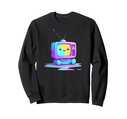 Kawaii Tv Rainbow Pastel Vaporwave Sweatshirt - Graphic Print for Adults - T-Shirt, Sweatshirt, Hoodie