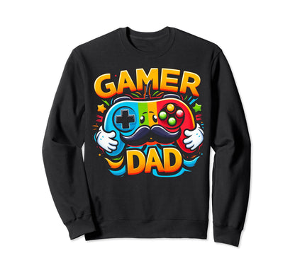 Gamer Dad Game Controller Gaming Sweatshirt - Novelty Apparel Men Women - T-Shirt, Sweatshirt, Hoodie