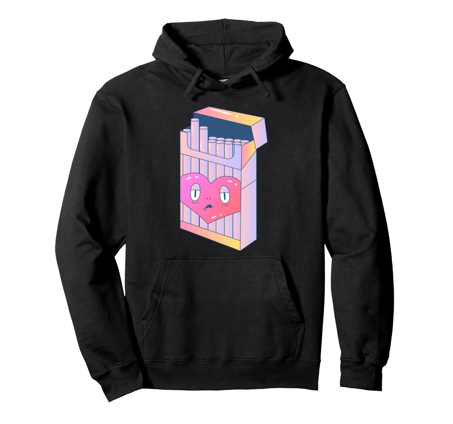 Moody Egirl Eboy Heart Cigarette Soft Hoodie - Trendy Graphic Men Women - T-Shirt, Sweatshirt, Hoodie