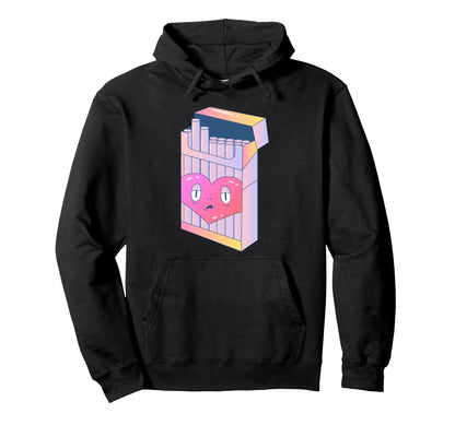 Moody Egirl Eboy Heart Cigarette Soft Hoodie - Trendy Graphic Men Women - T-Shirt, Sweatshirt, Hoodie