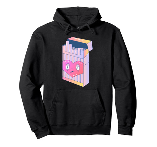 Moody Egirl Eboy Heart Cigarette Soft Hoodie - Trendy Graphic Men Women - T-Shirt, Sweatshirt, Hoodie