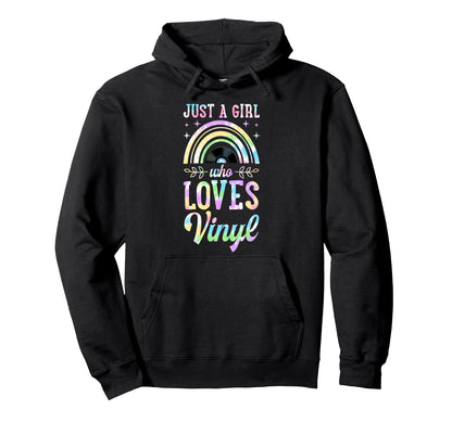 Just Who Loves Vinyl Bohemian Rainbow Hoodie - Trendy Graphic for Adults - T-Shirt, Sweatshirt, Hoodie