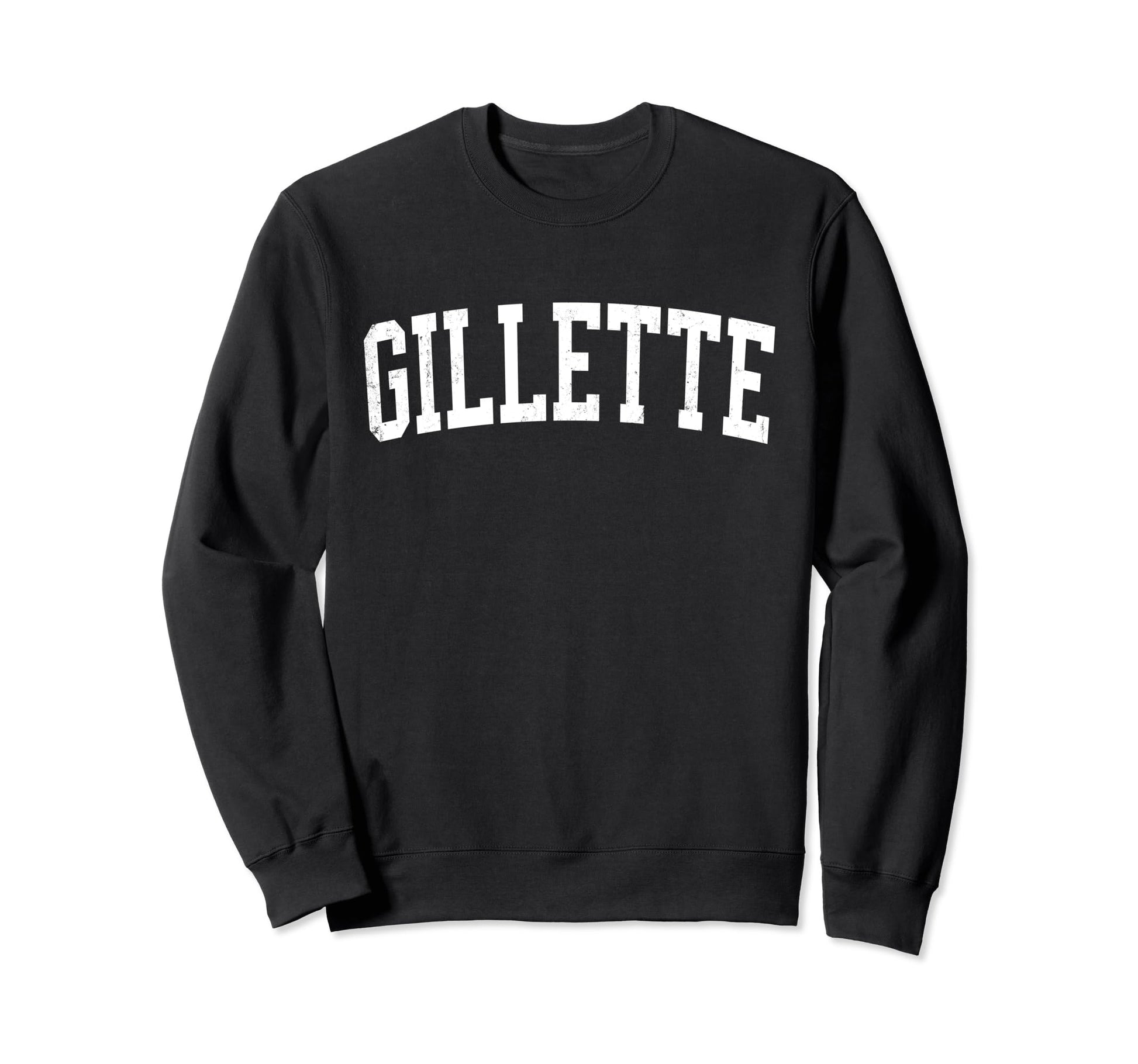 Gillette Wy Distressed White Sweatshirt - Casual Everyday Wear Men Women - T-Shirt, Sweatshirt, Hoodie