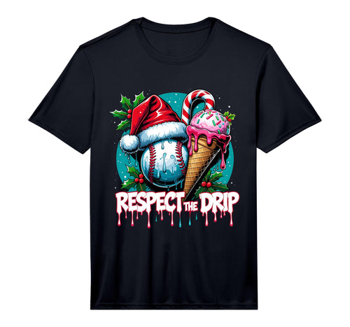 Mens Respect Drip Baseball Holiday T-Shirt - Custom Art Print for Adults - T-Shirt, Sweatshirt, Hoodie