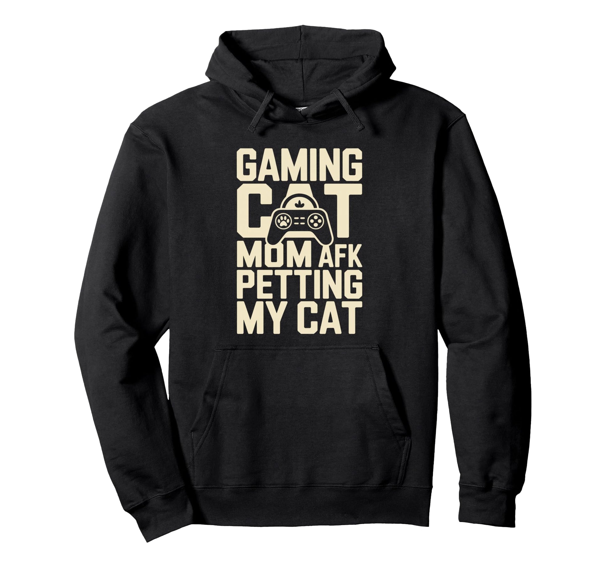 Gaming Cat Mom Afk Petting Cat Gamer Hoodie - Graphic Print Unisex - T-Shirt, Sweatshirt, Hoodie