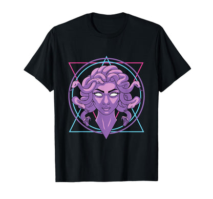 Vaporwave Aesthetic Medusa Head Greek T-Shirt - Minimalist Print Unisex - T-Shirt, Sweatshirt, Hoodie