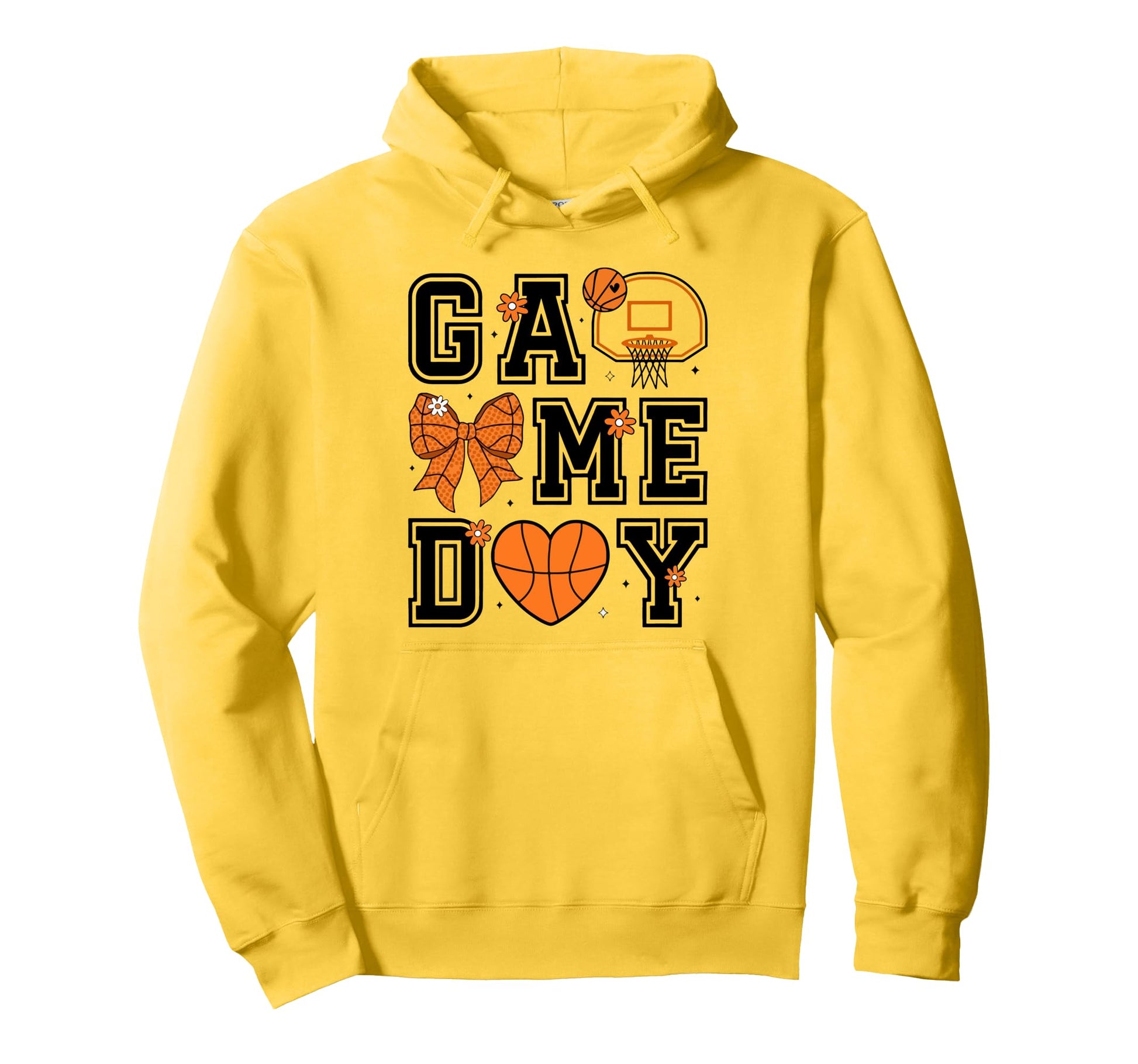Game Day Basketball Coquette Bow Hoodie - Aesthetic Graphic for Adults - T-Shirt, Sweatshirt, Hoodie