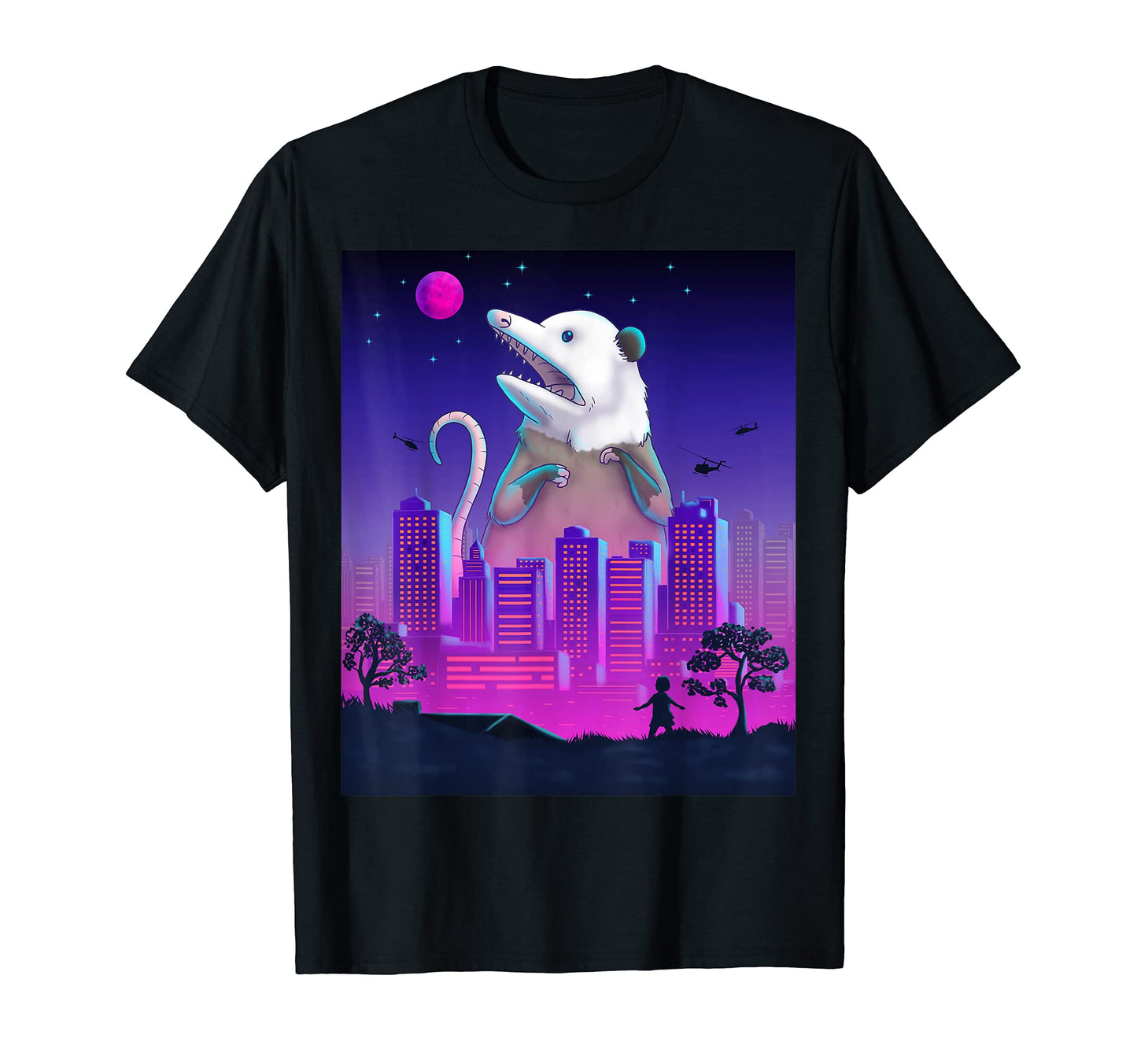 Giant Possum Vaporwave Synthwave T-Shirt - Streetwear Style for Adults - T-Shirt, Sweatshirt, Hoodie