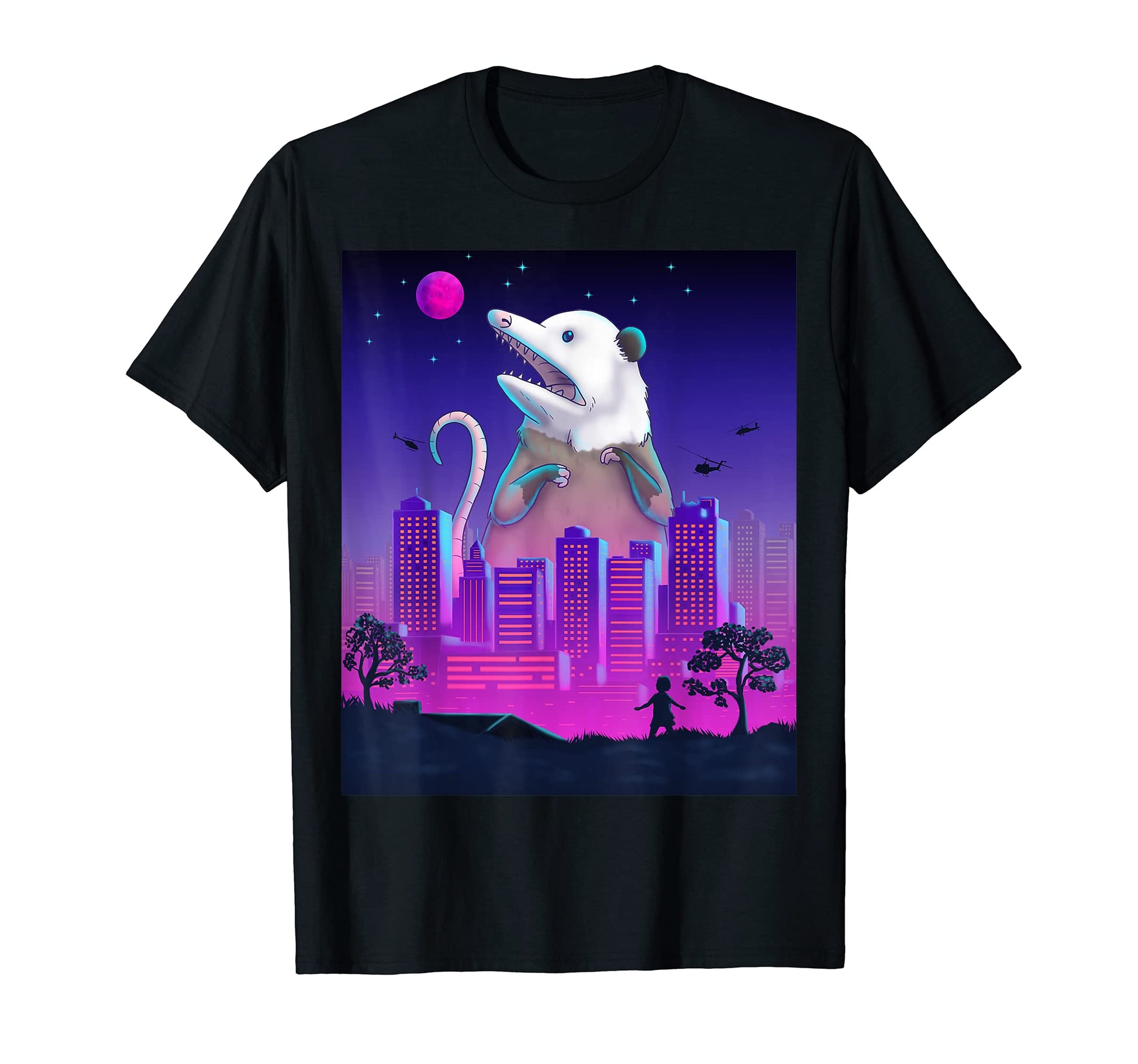 Giant Possum Vaporwave Synthwave T-Shirt - Streetwear Style for Adults - T-Shirt, Sweatshirt, Hoodie
