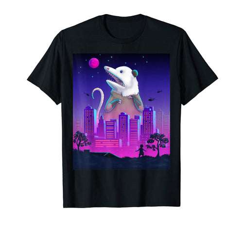 Giant Possum Vaporwave Synthwave T-Shirt - Streetwear Style for Adults - T-Shirt, Sweatshirt, Hoodie