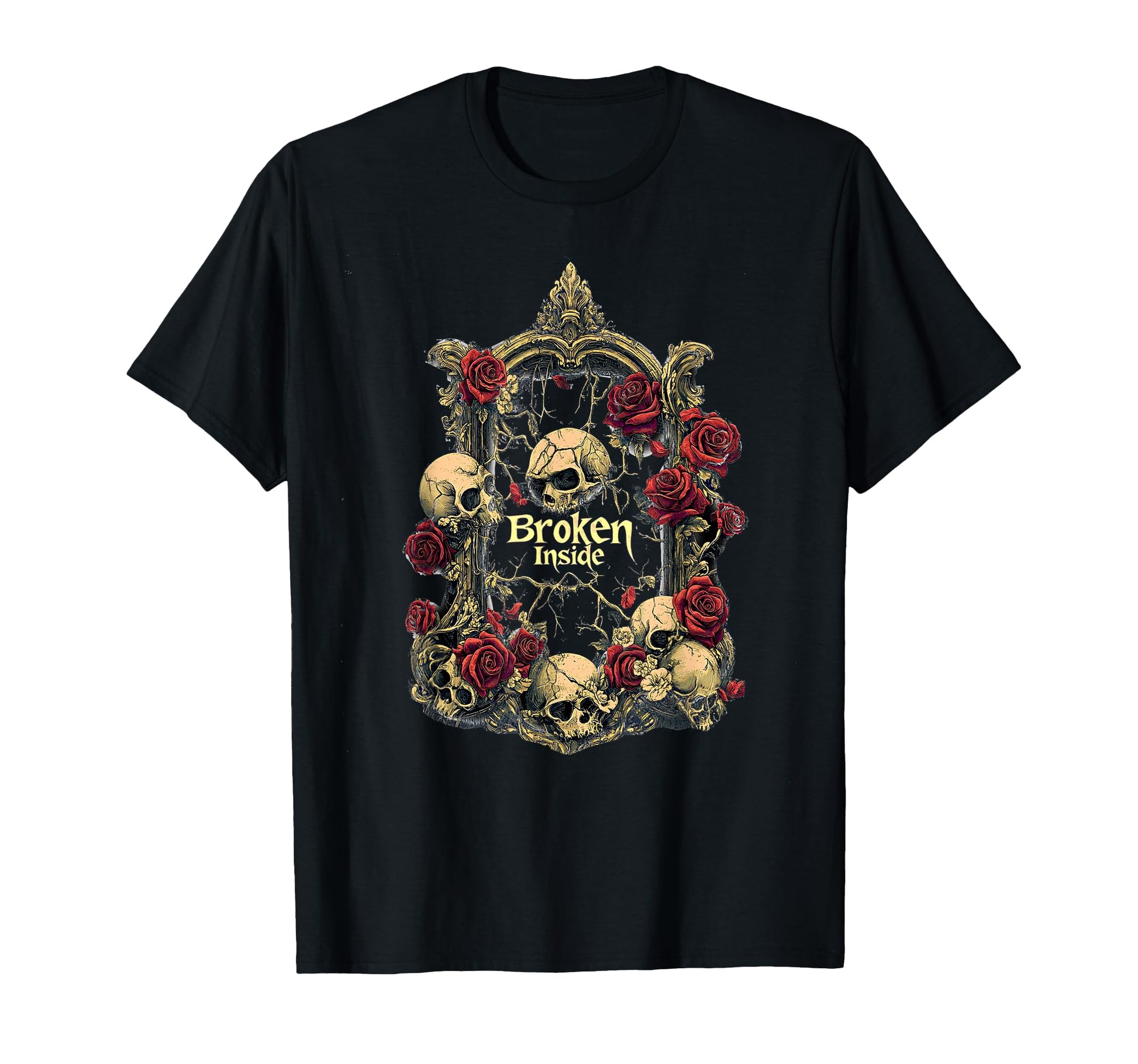 Broken Inside Gothic Alt Grunge Hip Hop T-Shirt - Trendy Graphic Men Women - T-Shirt, Sweatshirt, Hoodie