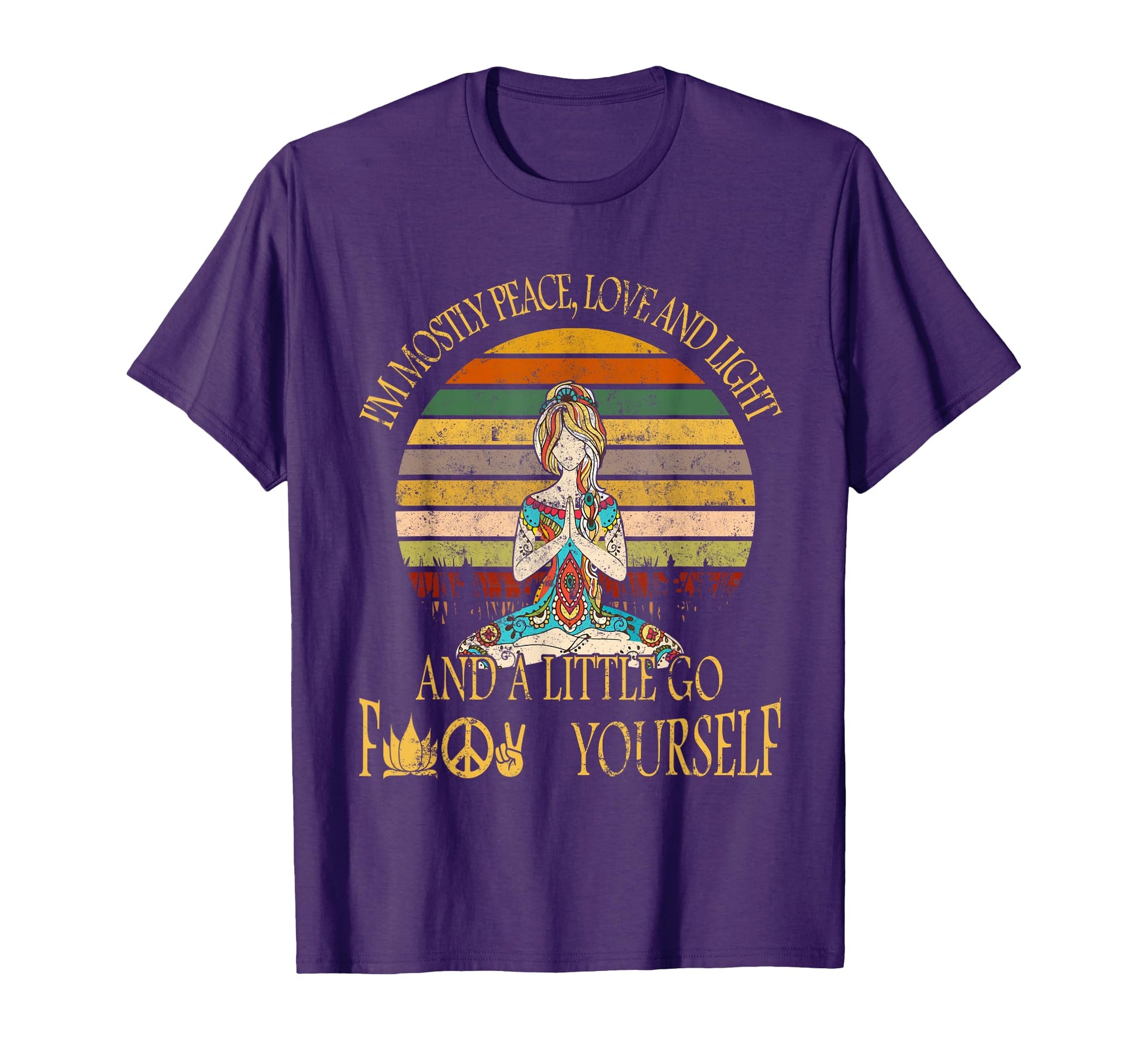 Im Mostly Peace Love And Light Little Go F T-Shirt - Graphic Print Unisex - T-Shirt, Sweatshirt, Hoodie