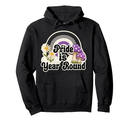 Rainbow Pride Is Year Round Daisies Hoodie - Unique Graphic for Adults - T-Shirt, Sweatshirt, Hoodie